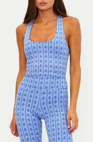 Beach Riot Yara Floral Stripe Tank