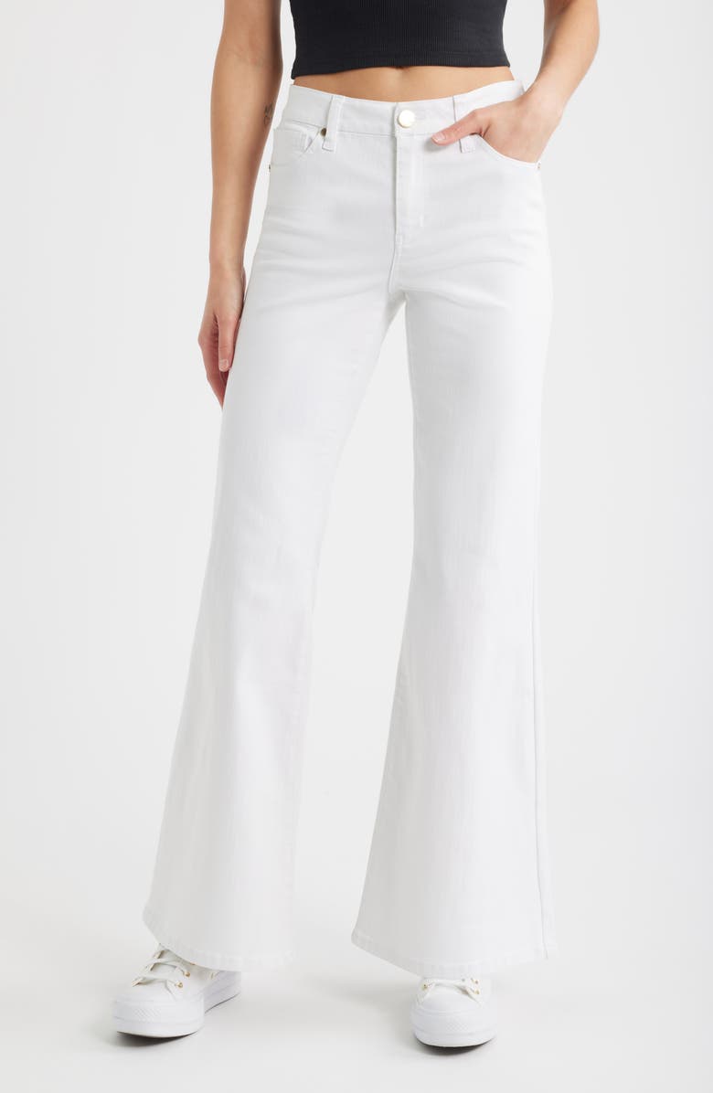 1822 Denim Belle High Waist Flare Jeans, Main, color, White