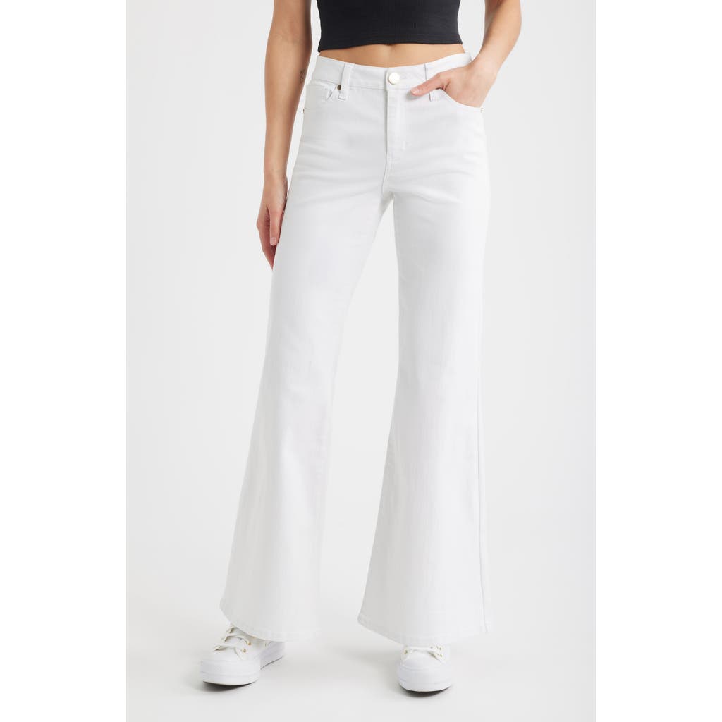 1822 Denim Belle High Waist Flare Jeans In White
