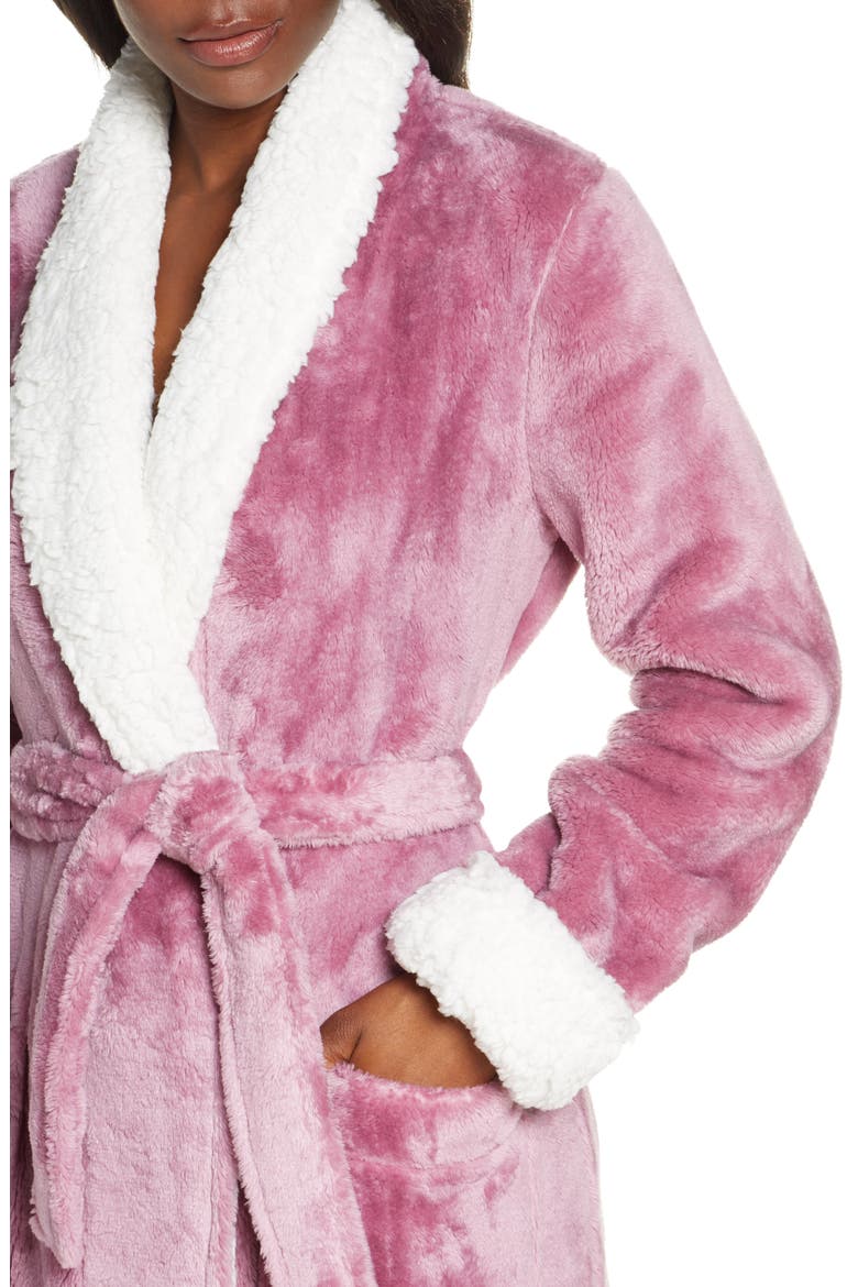Frosted Plush Robe, Alternate, color, PURPLE VICTORIA