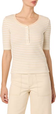 Joe's Stripe Short Sleeve Henley
