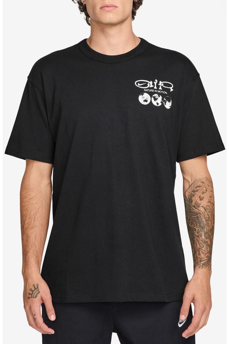 Sportswear Earth Cotton Graphic T-Shirt, Main, color, BLACK
