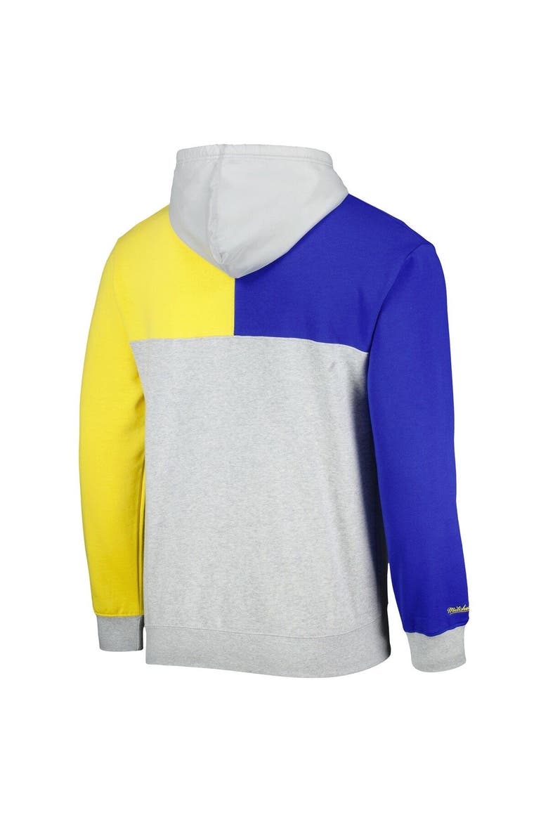 Men's Mitchell & Ness  Heather Gray Golden State Warriors Tie-Breaker Pullover Hoodie, Alternate, color, Heather Gray