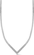 GLAZE JEWELRY Cubic Zirconia V Tennis Necklace