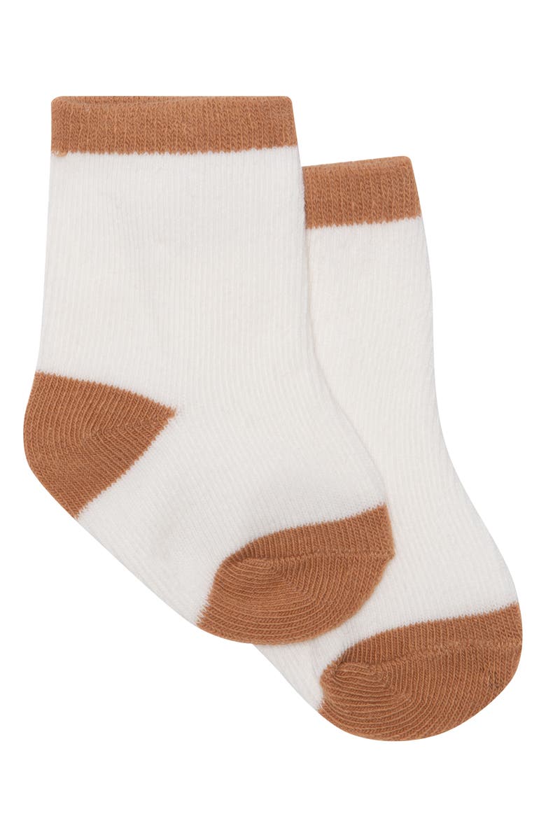 PL Baby by Petit Lem Bear Print Short Sleeve Tee with Coordinating Tank, Shorts & Socks Set, Alternate, color, Bears