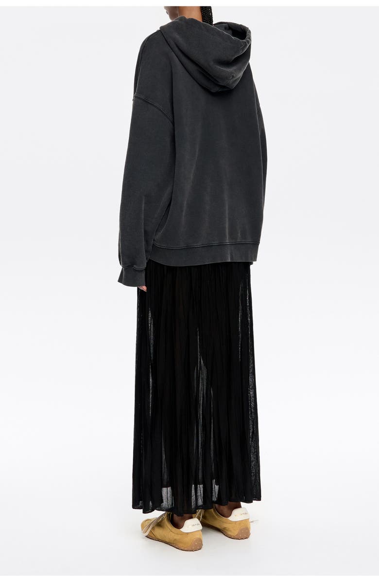 Bimba y Lola Washed Oversize Logo Sweatshirt, Alternate, color, Washed Black