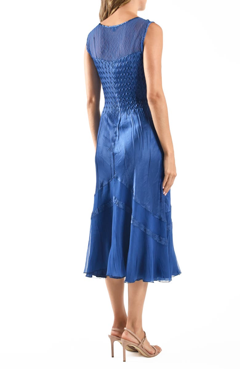 Komarov Sleeveless Charmeuse & Chiffon Cocktail Dress with Jacket, Alternate, color,