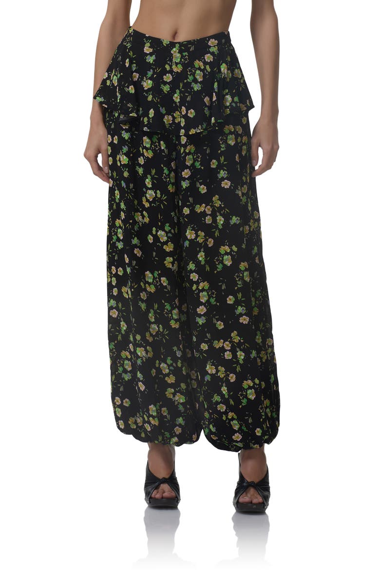 Graciela Floral Ankle Wide Leg Pants, Main, color, CITRUS DAISY