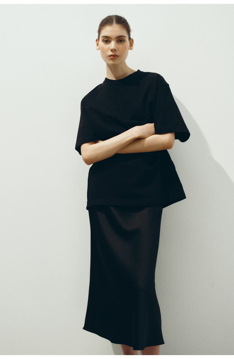 H&M Midi skirt, Main, color, Black