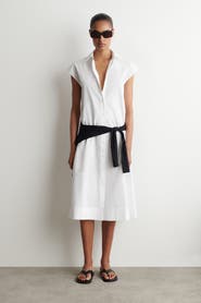 COS Sleeveless Cotton-poplin Shirt Dress