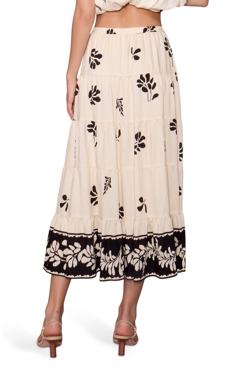 Midi Skirt, Alternate, color, BONE BLACK FLORAL