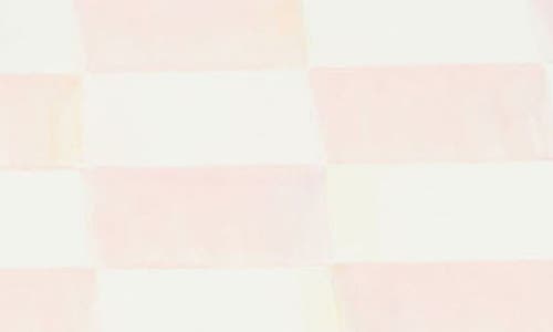 Mackenzie-childs Mackenzie Childs Mocha Check Enameled Steel Cheese Course In Pink