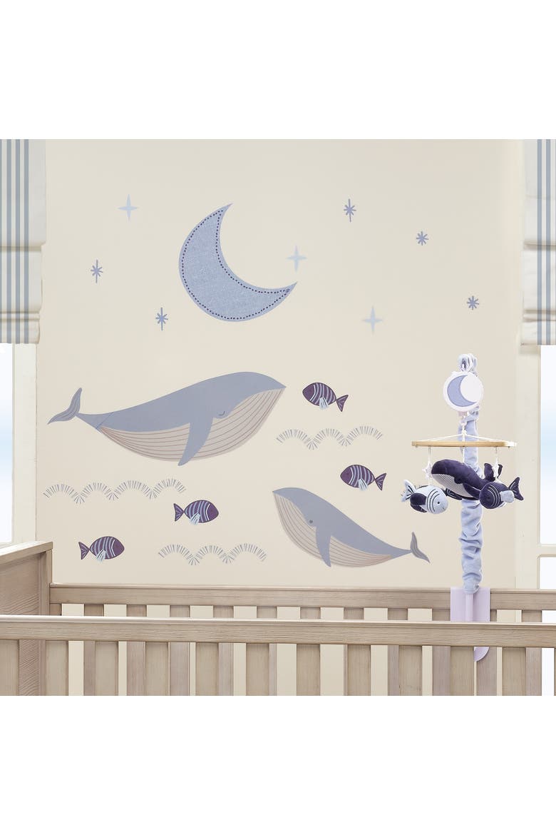 Bubbles & Squirt Aquatic Under Sea Whale/Fish Wall Decals/Stickers, Alternate, color, Blue