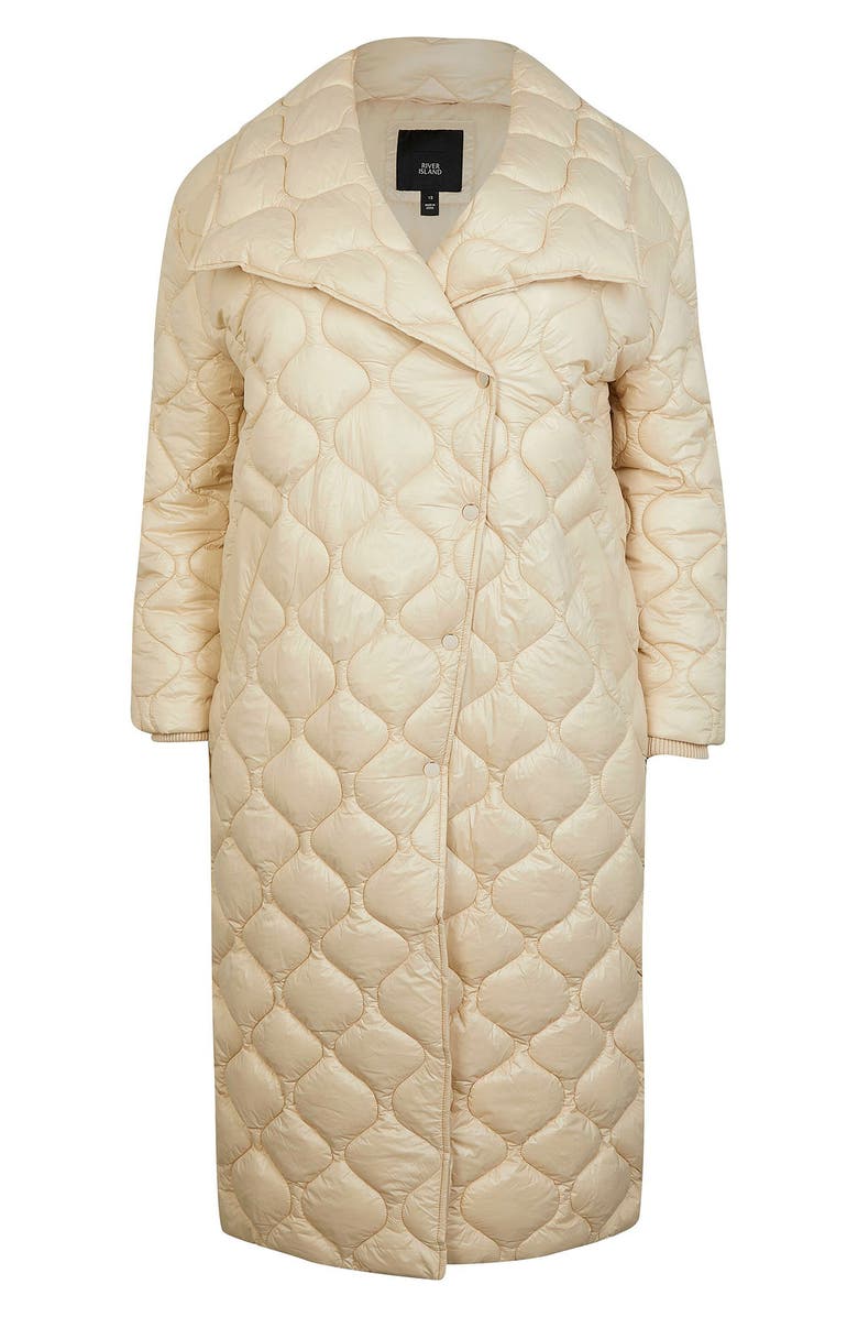 River Island Onion Quilted Puffer Coat, Alternate, color,