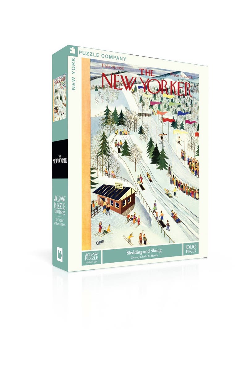 NEW YORK PUZZLE COMPANY Sledding and Skiing 1000 Piece Puzzle, Alternate, color, NO COLOR