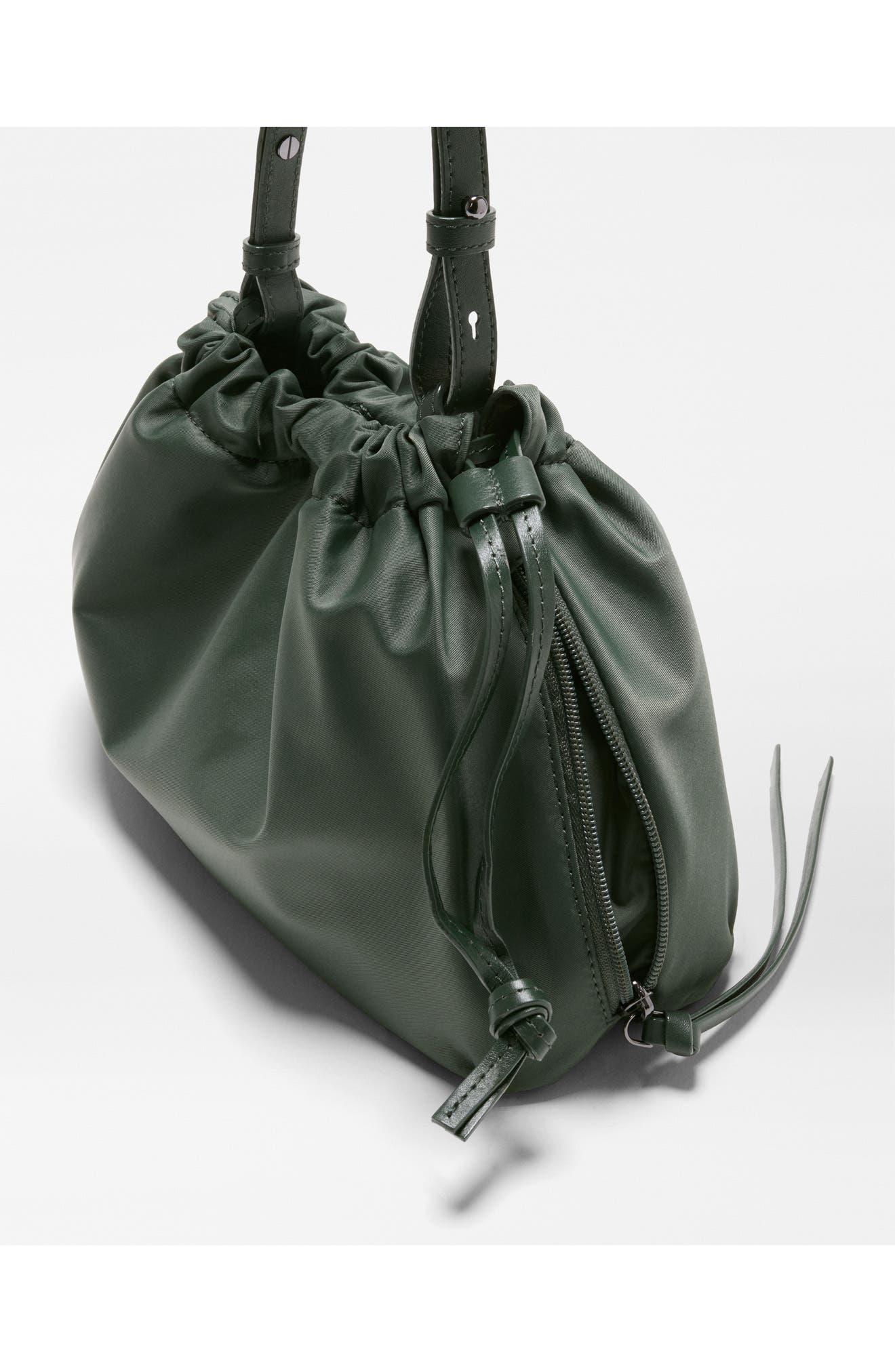 Small Waverly Leather-Trimmed Shoulder Bag, Alternate, color, JUNIPER