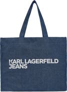Karl Lagerfeld Jeans Denim Logo Shopper Tote