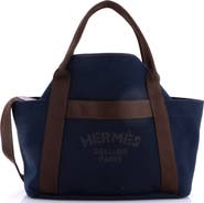 Pre-Owned Hermes Sac De Pansage Groom Handbag Canvas