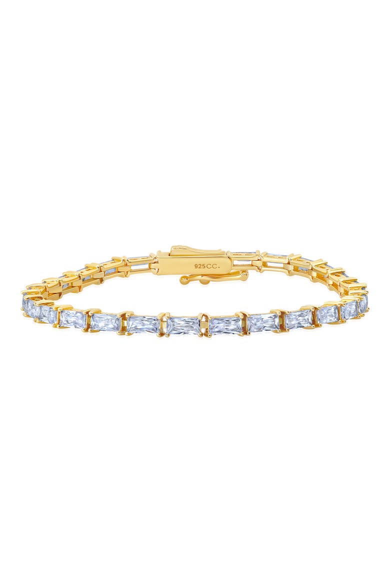 Cubic Zirconia Tennis Bracelet, Main, color, YELLOW GOLD