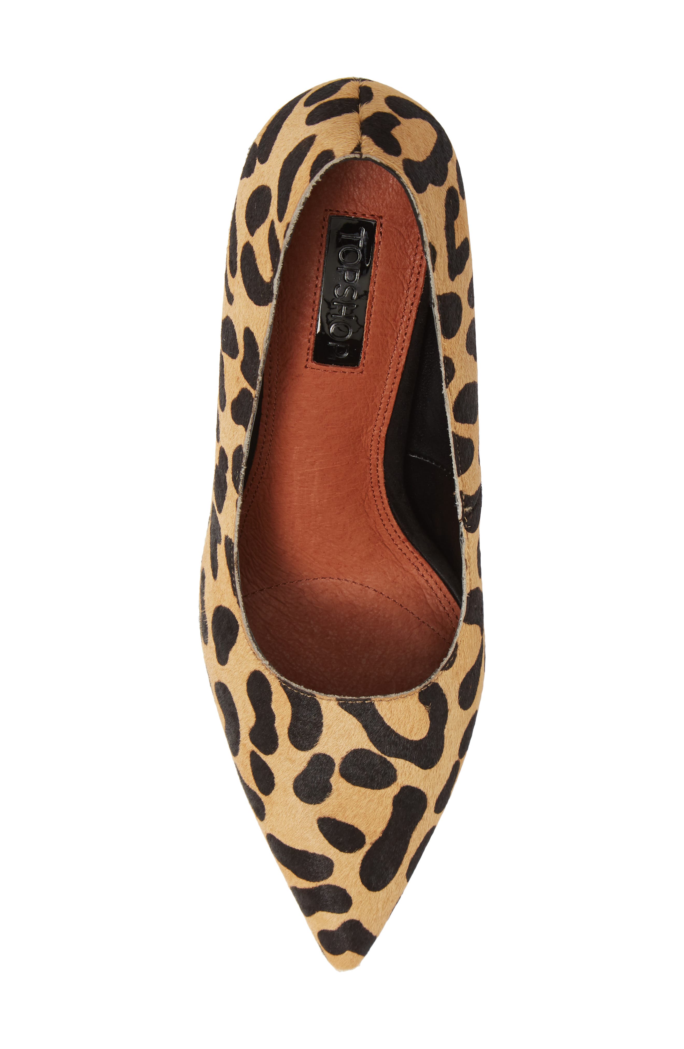 Ginny Flare Genuine Calf Hair Block Court Shoe, Alternate, color, LEOPARD CALF HAIR