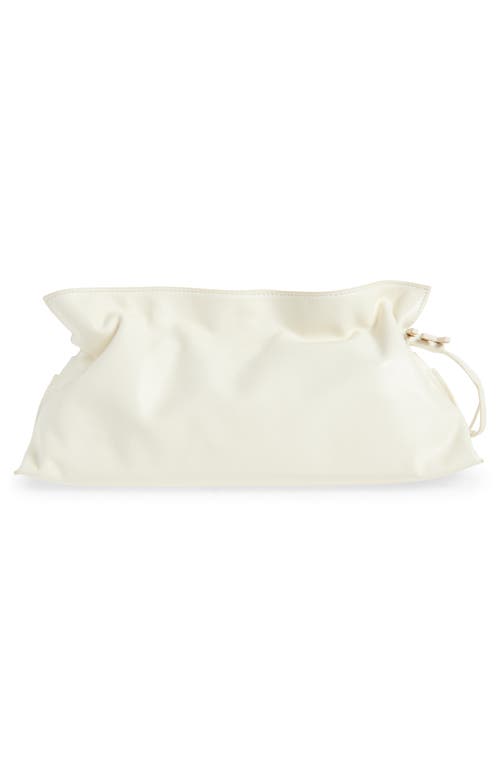 Sam Edelman Poppy Oversize Stud Leather Clutch In White