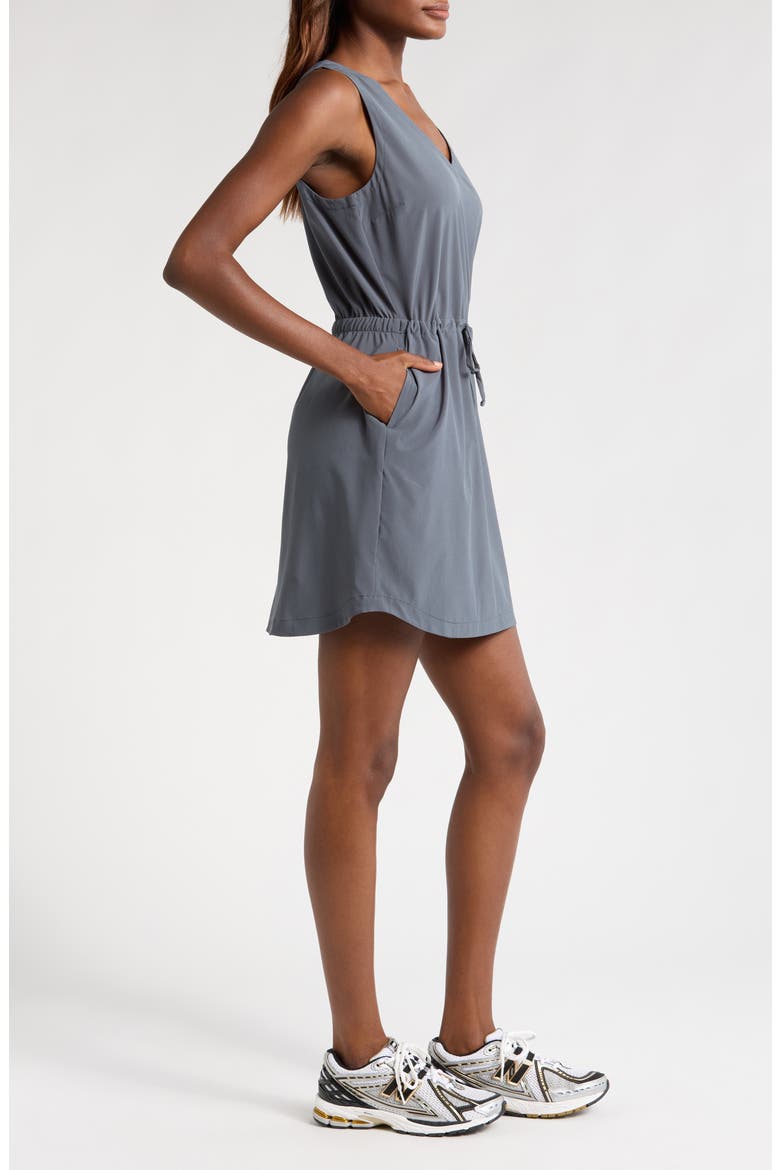 Breeze Drawstring Waist Dress, Alternate, color, STORM CLOUD