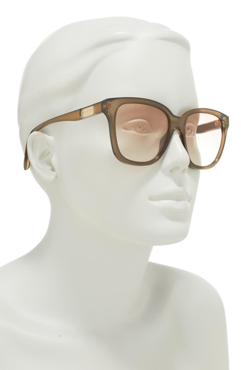 Gucci 56mm Gradient Square Sunglasses, Alternate, color,