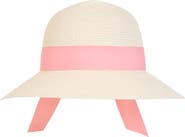 Bruno Magli Ribbon Band Straw Sun Hat