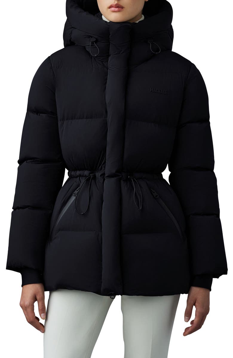 Mackage Freya City Water Resistant 800 Fill Power Down Hooded Puffer Jacket, Main, color,