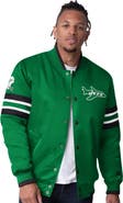 STARTER Men's Starter  Green New York Jets Vintage Logo Scout I Full-Snap Varsity Jacket