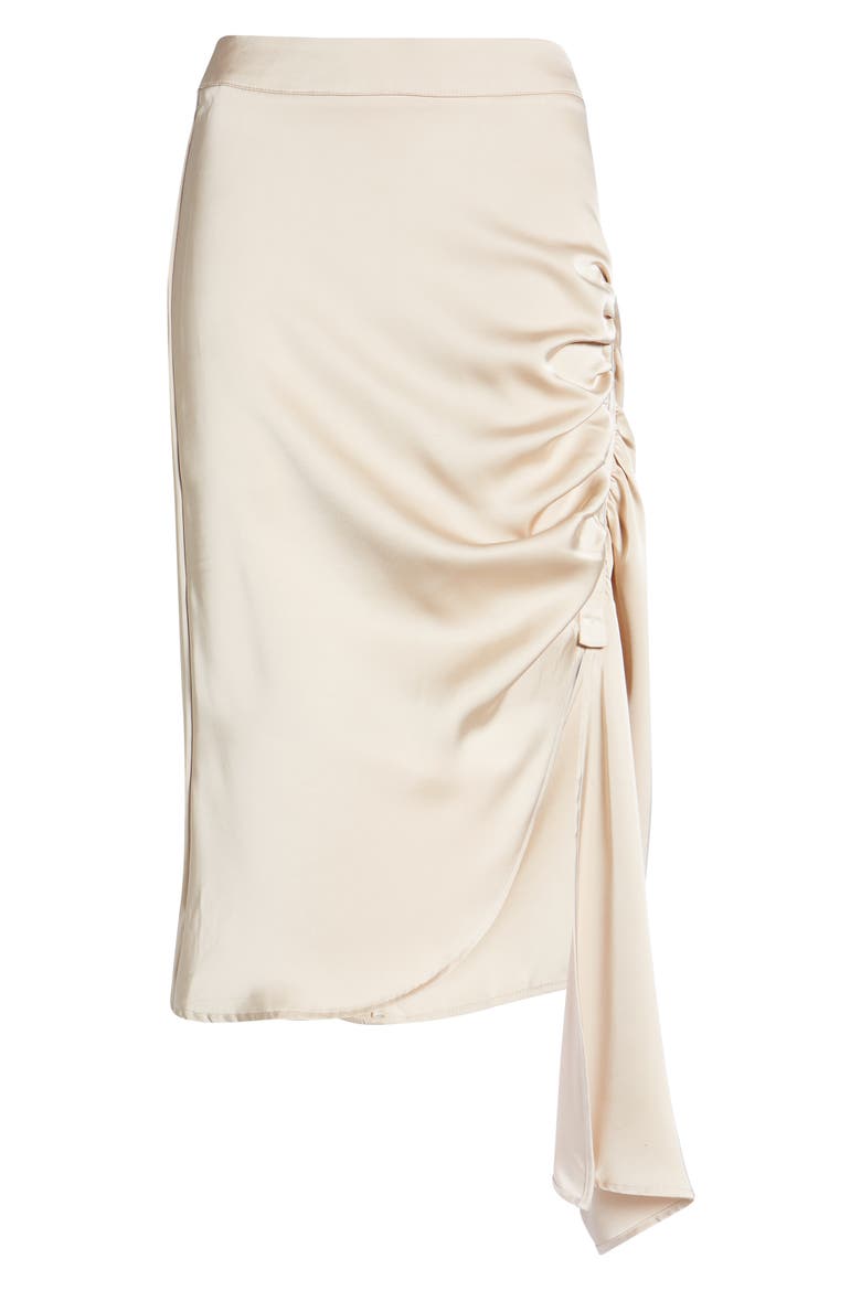 Front Slit Knee Length Skirt, Alternate, color, OYSTER