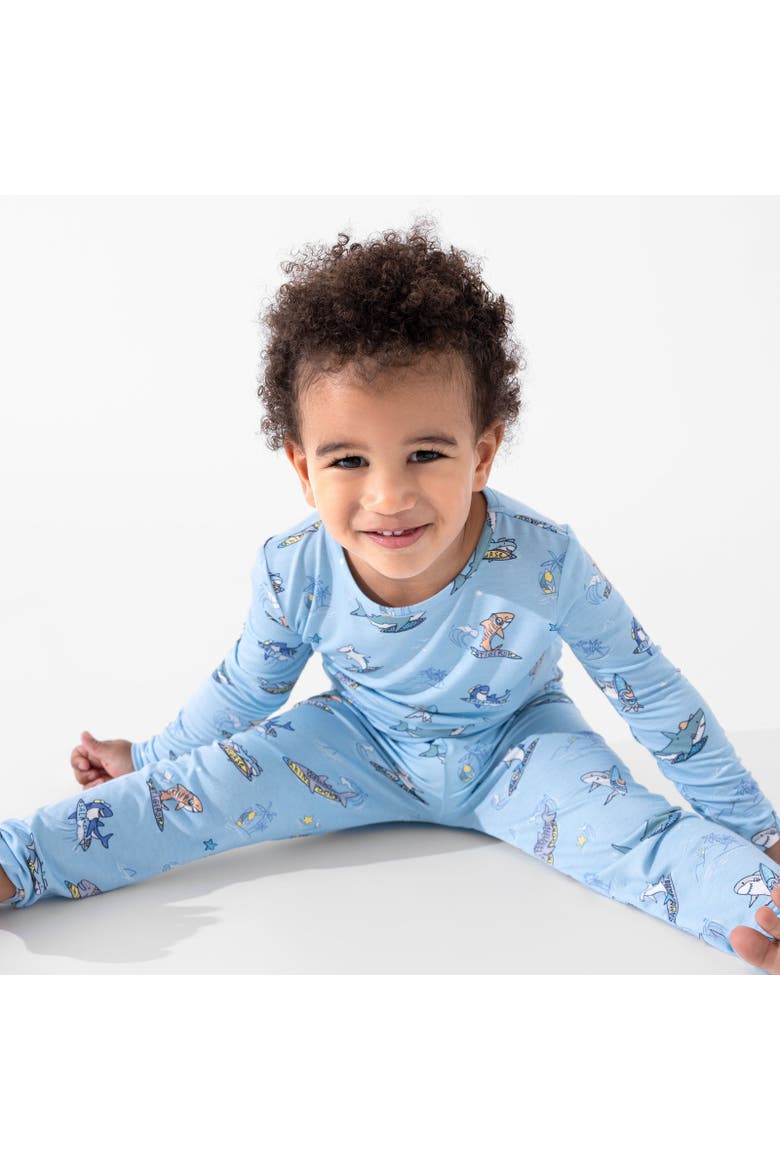Kids' Shark School Set of 2 Piece Pajamas, Alternate, color, Shark School