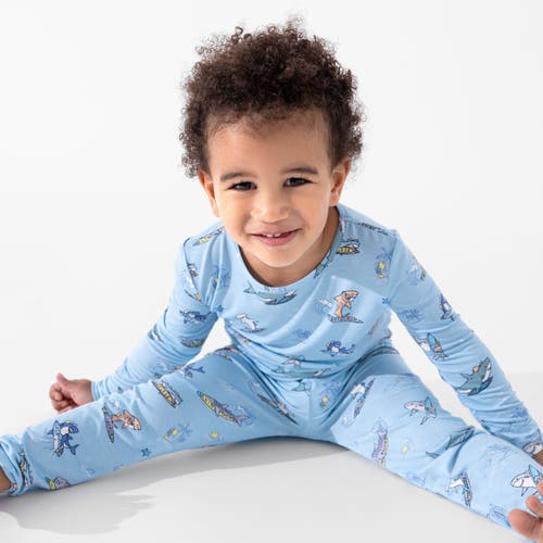 Bellabu Bear Kids' Shark School Set Of 2 Piece Pajamas In Multi
