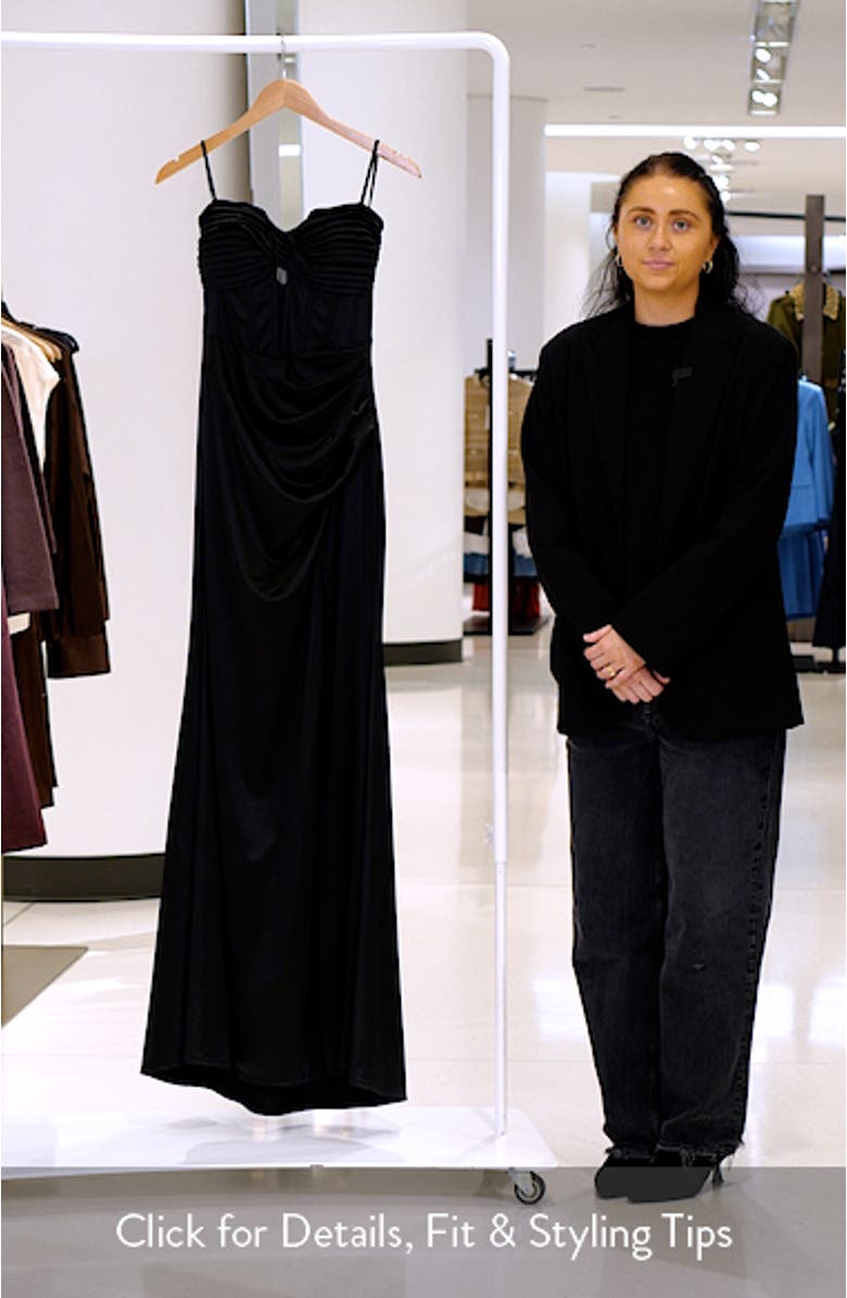 Ruched Corset Strapless Gown, sales video thumbnail