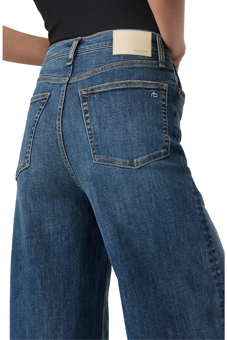 Flexi Sofie Raw Hem High Waist Wide Leg Jeans, Alternate, color, WILLOW