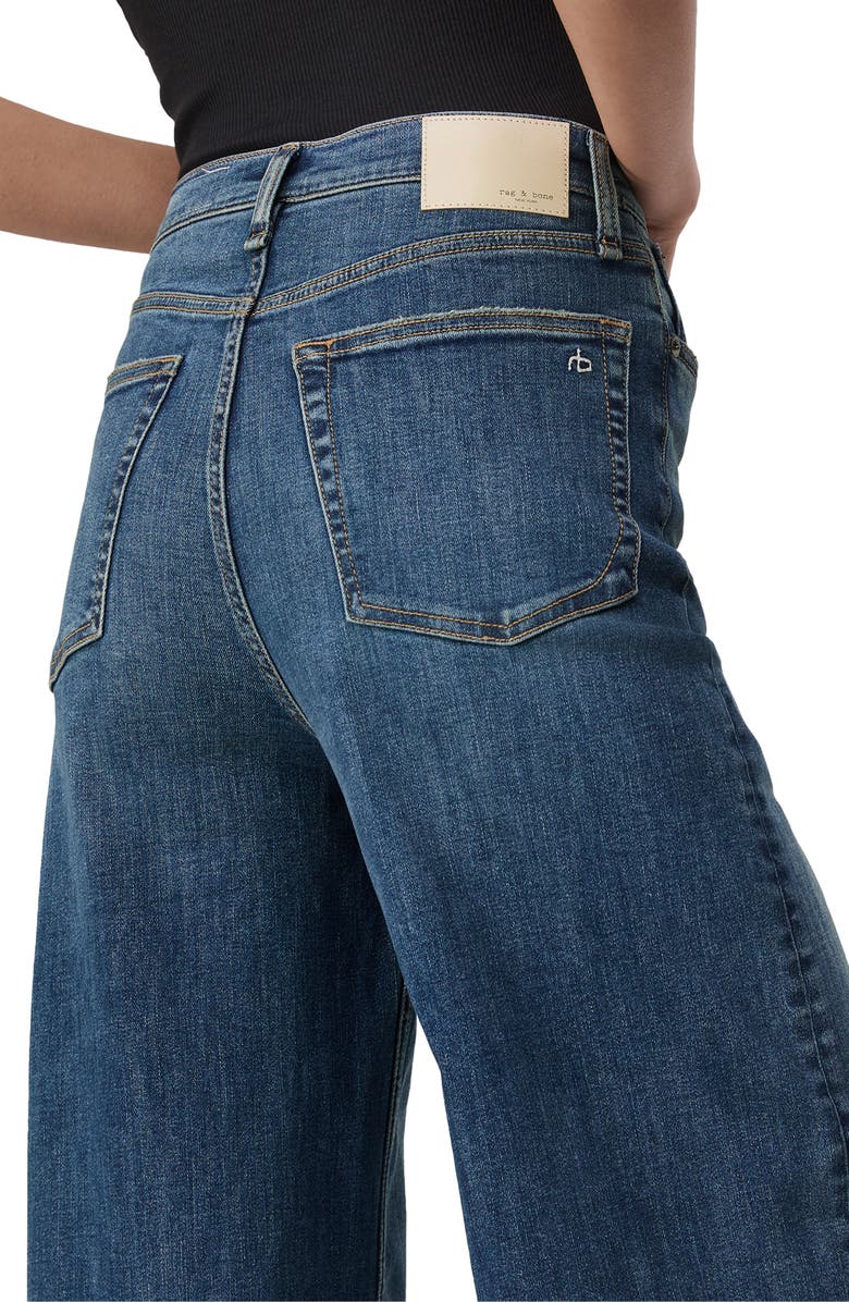 rag & bone Flexi Sofie Raw Hem High Waist Wide Leg Jeans, Alternate, color, 