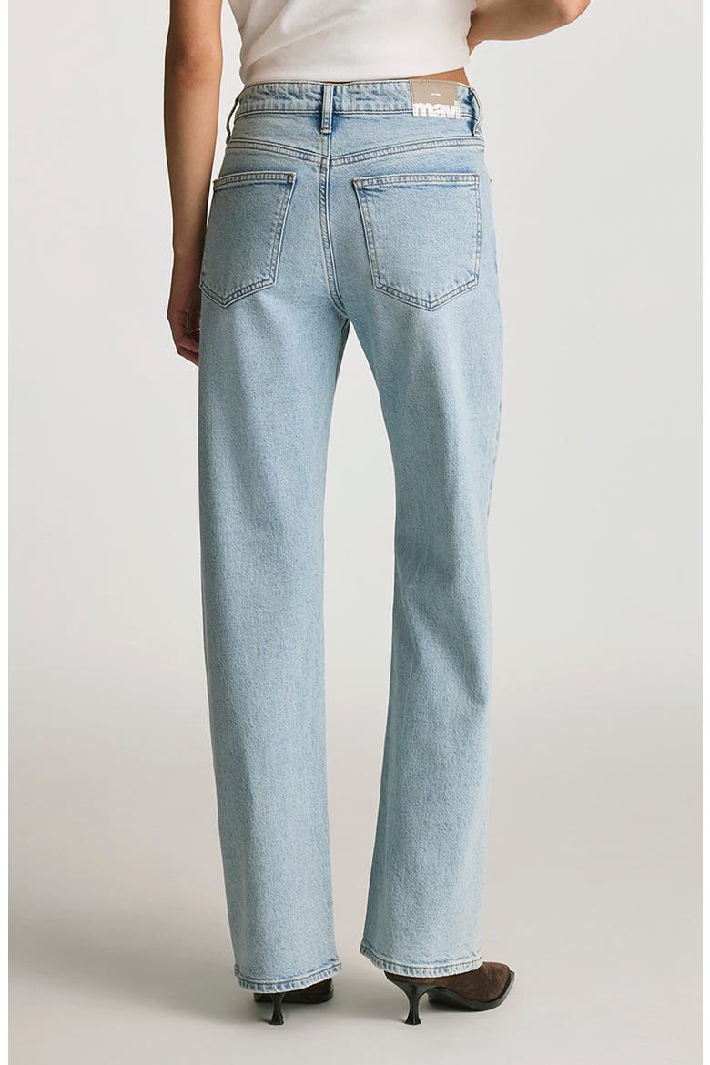 Taylor High Waist Relaxed Straight Leg Jeans, Alternate, color, LIGHT BRUSHED CLASSIC BLUE
