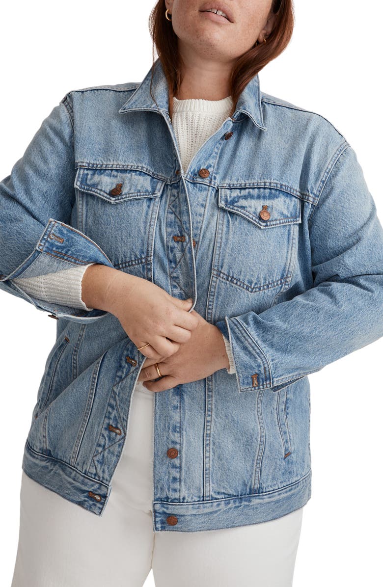Madewell The Plus Oversize Trucker Jean Jacket, Main, color,