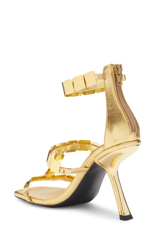 Jeffrey Campbell Ascend Ankle Strap Sandal In Gold Gold