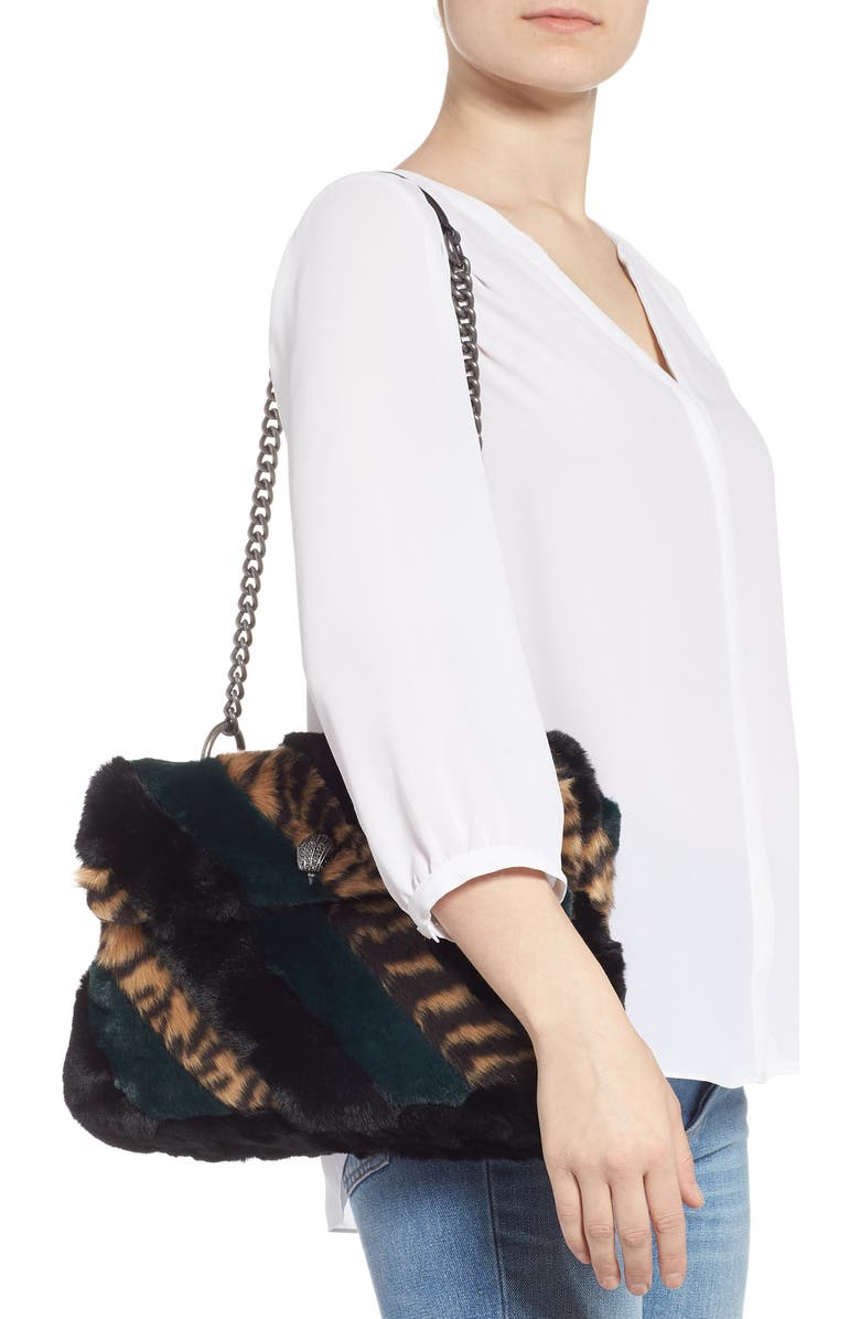 Kurt Geiger London Soho Faux Fur Shoulder Bag, Alternate, color,