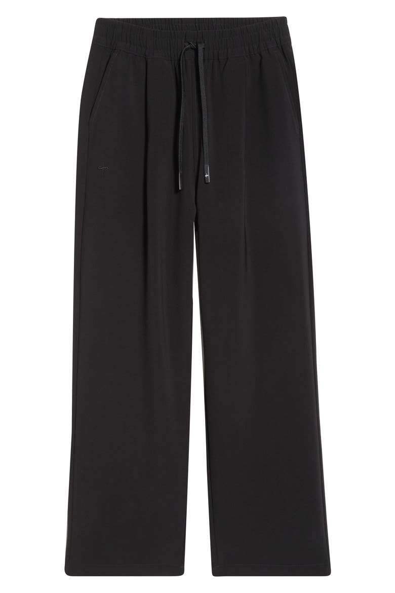 Veloce Cotton Neoprene Track Pants, Alternate, color, BLACK