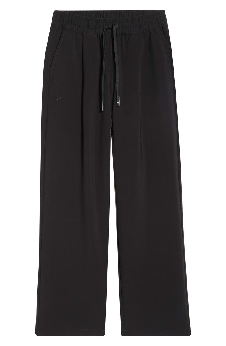 SANTO STUDIO Veloce Cotton Neoprene Track Pants, Alternate, color, Black