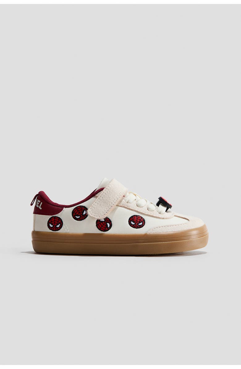 H&M Motif-detail Barefoot Trainers, Alternate, color, White/Spider-Man