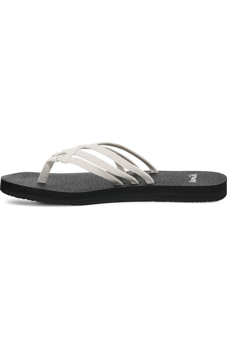 Sanuk Yoga Sandy II Flip Flop, Alternate, color, Silver