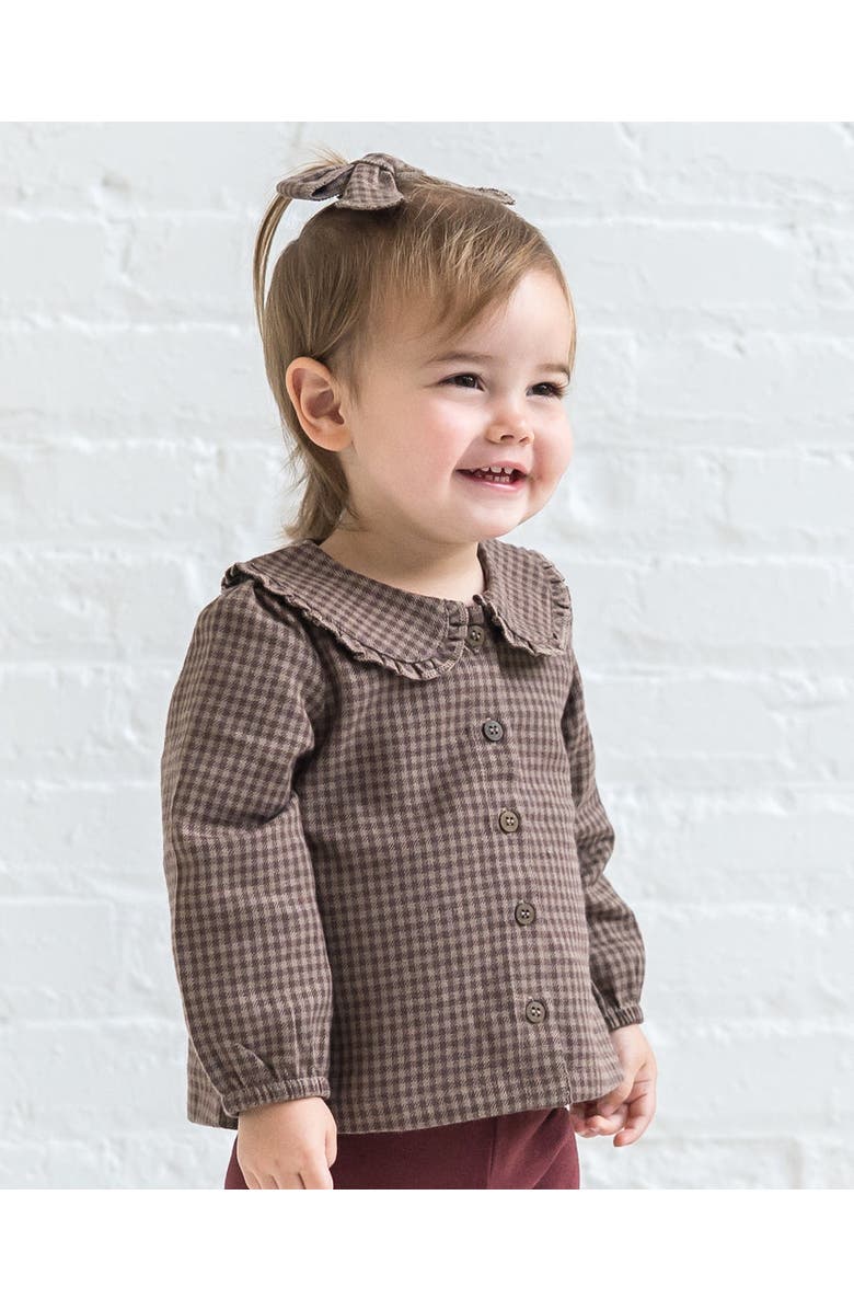 Kendi Yael Flannel Ruffle Collared Shirt, Alternate, color, 