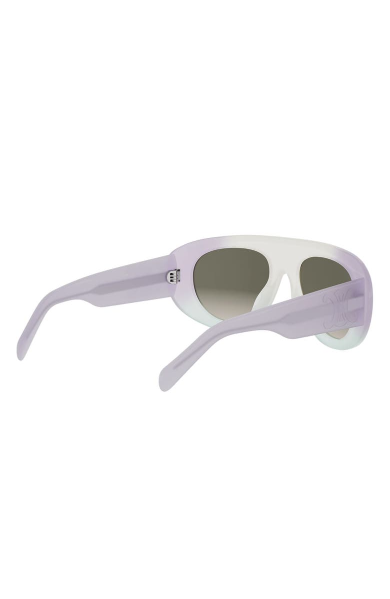 CELINE Triomphe Stamp 57mm Pilot Sunglasses, Alternate, color, Lilac/ Other / Gradient Brown