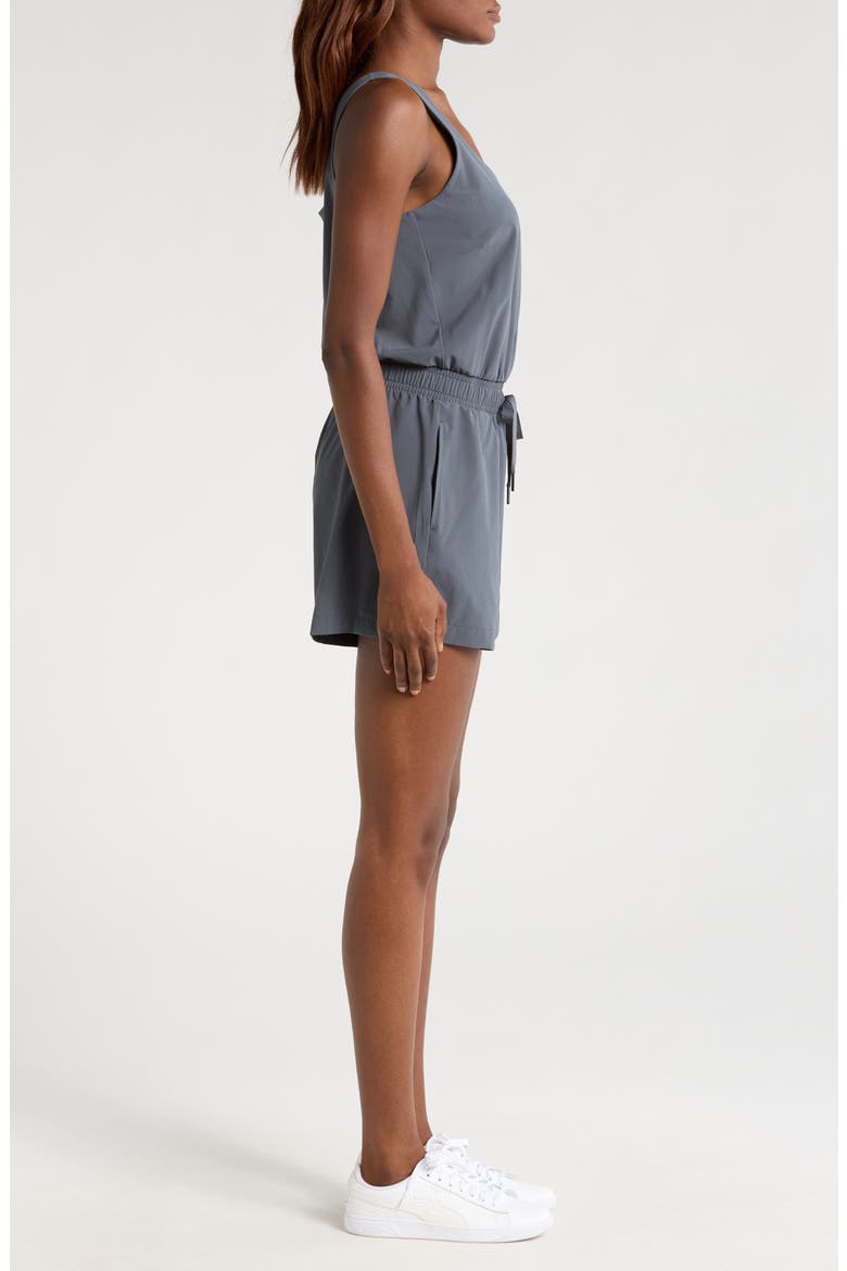 Breeze Drawstring Waist Romper, Alternate, color, STORM CLOUD