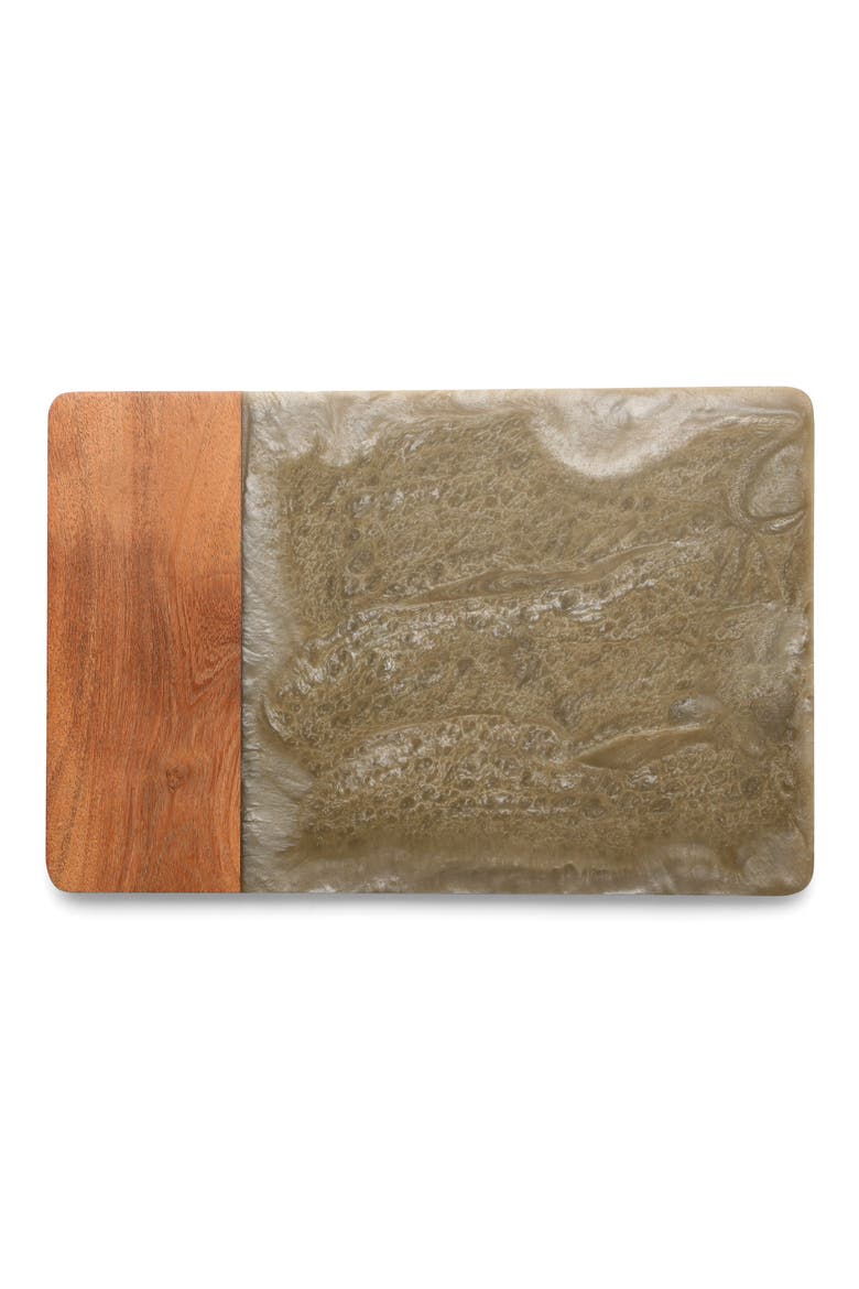 Wood & Resin Cheese Board, Main, color, BROWN