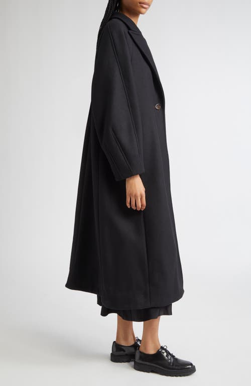 Partow Molly Long Wool Blend Coat In Black