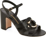 FERRAGAMO Lumya Gancio Ankle Strap Block Heel Sandal